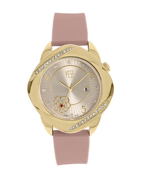 Reloj Yess Mujer EA9031L Nude Dorado