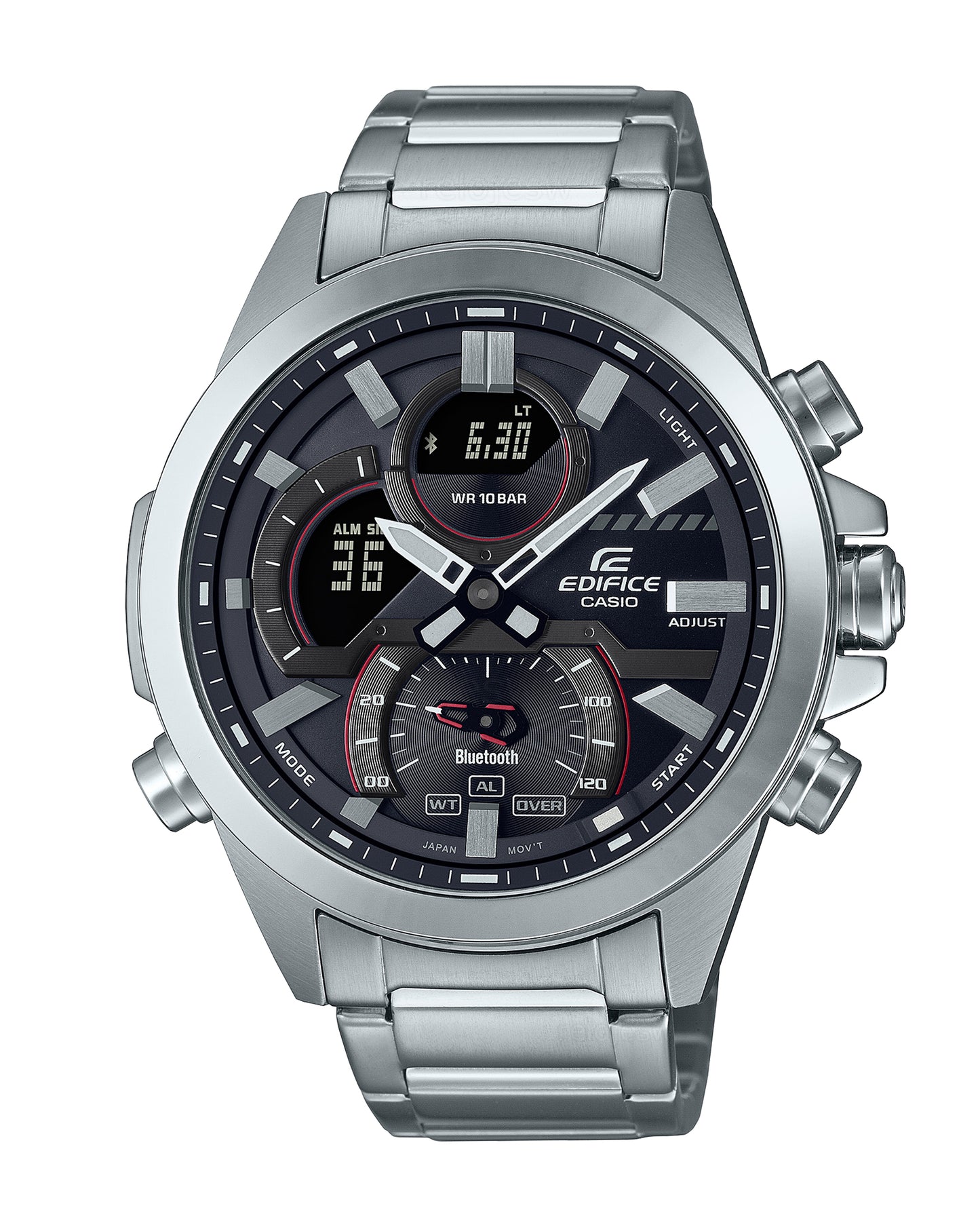 Reloj Casio Original Hombre Plateado ECB-30D-1A