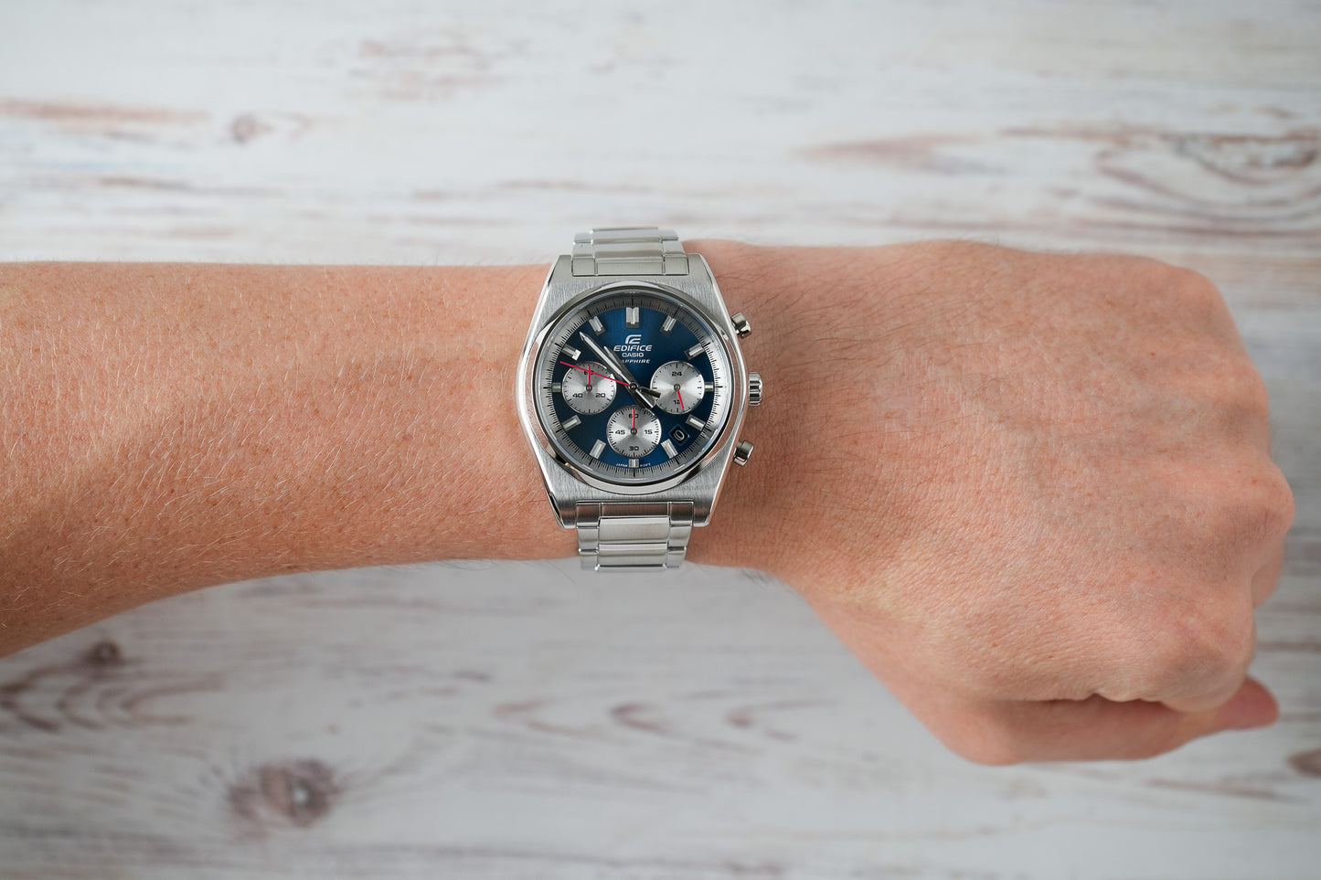 Reloj Casio Edifice Hombre Original Plateado EFB-730D-2AV