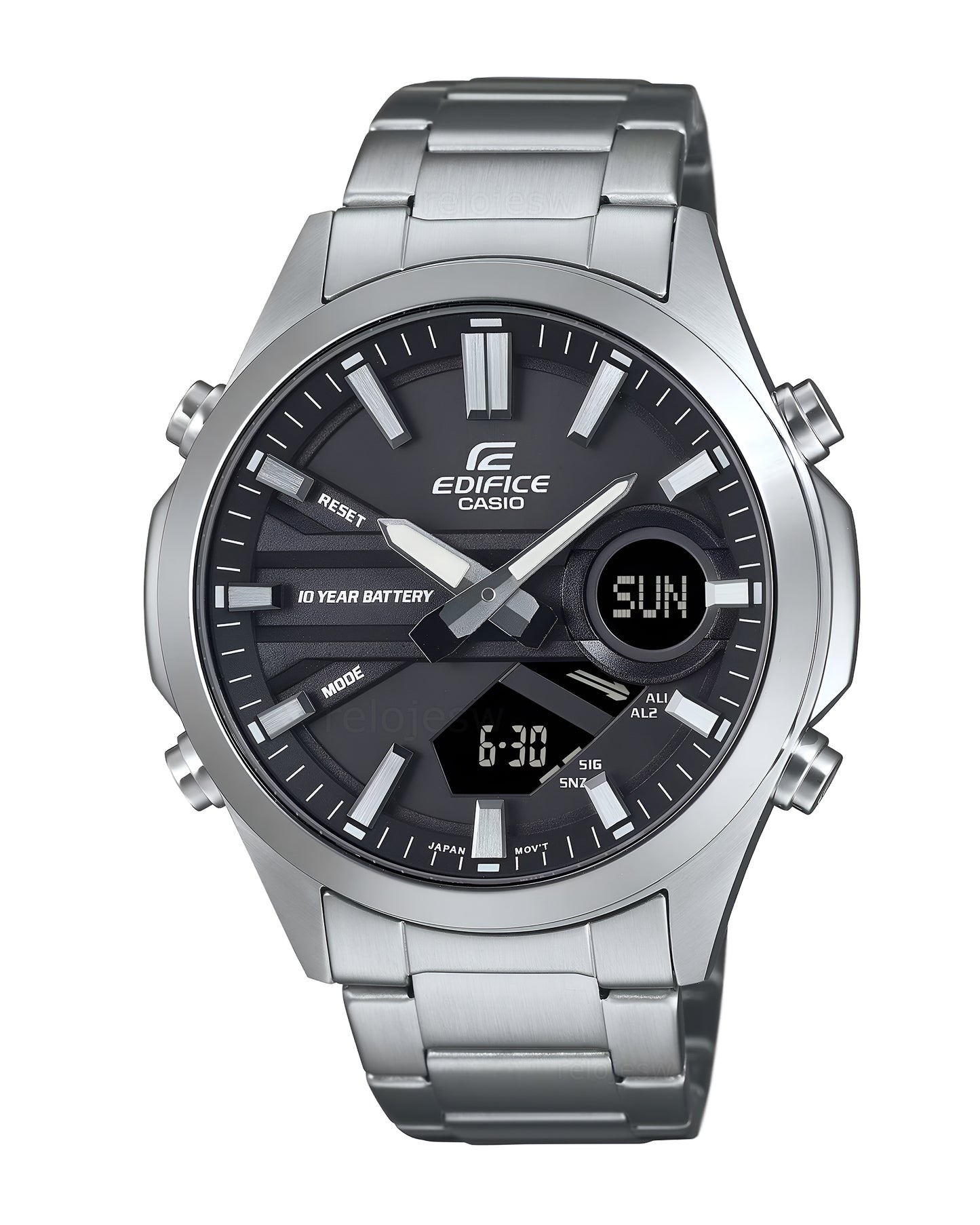 Reloj Casio Edifice Original Hombre Plateado EFV-C120D-1A