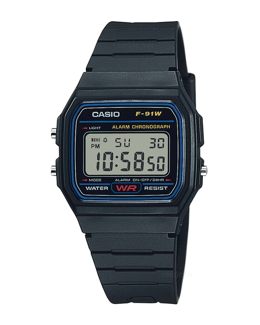 Reloj Casio Unisex Negro F-91W-1