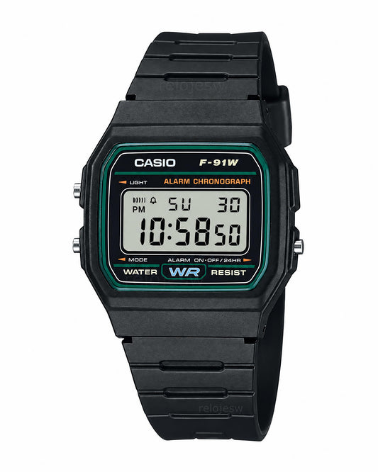 Reloj Casio Hombre Original Negro F-91W-3
