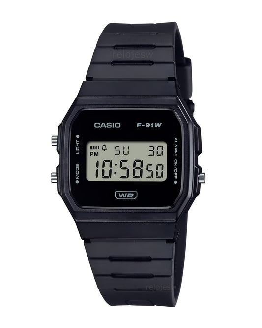 Reloj Casio Unisex Negro F-91WB-1A