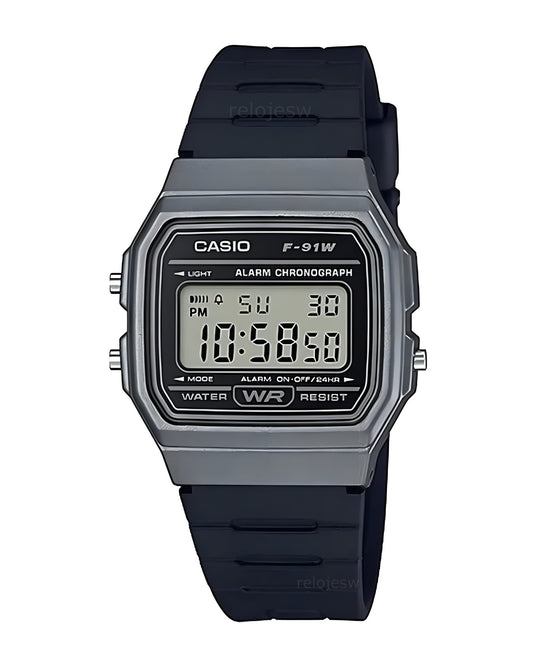 Reloj Casio Unisex Negro F-91WM-1B