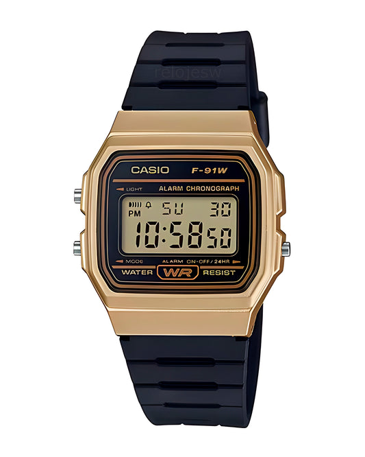 Reloj Casio Unisex Negro F-91WM-9A