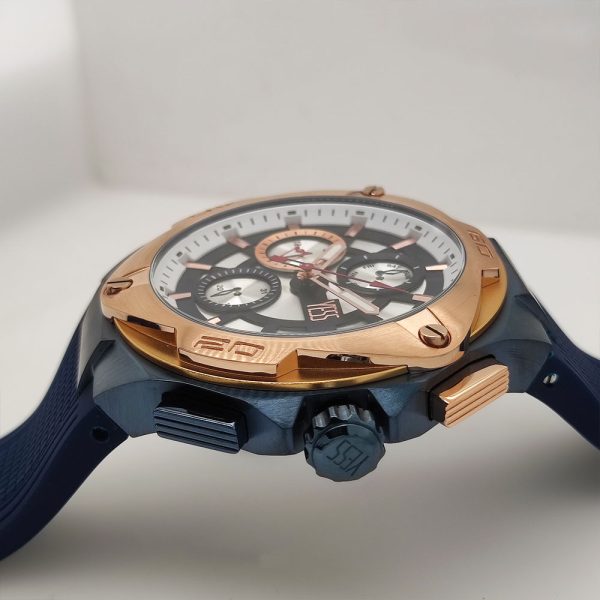 Reloj Yess Hombre Azul Oro Rosa Y23043-3