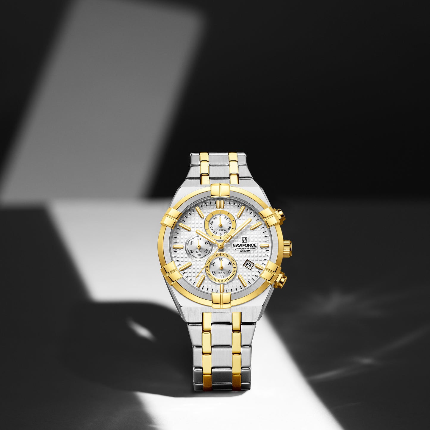 Reloj Naviforce Hombre Plateado Dorado NF8042-2