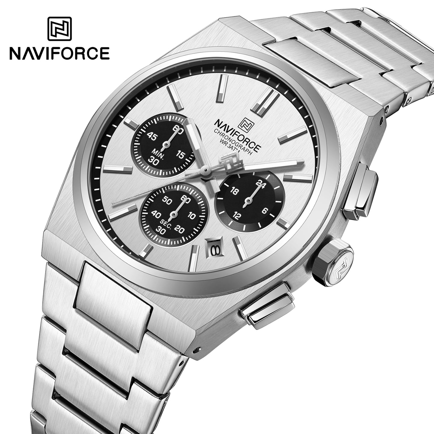 Reloj Naviforce Hombre Plateado NF8048G-PLPL