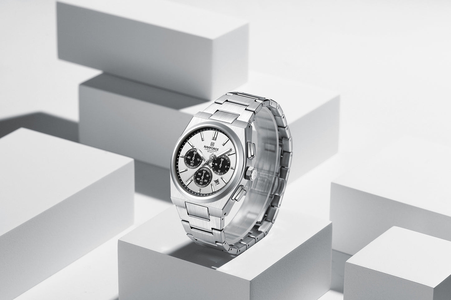 Reloj Naviforce Hombre Plateado NF8048G-PLPL