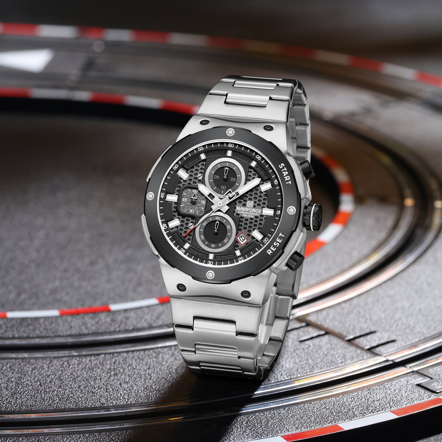 Reloj Naviforce Hombre Platedo Negro NF8072-PLNE