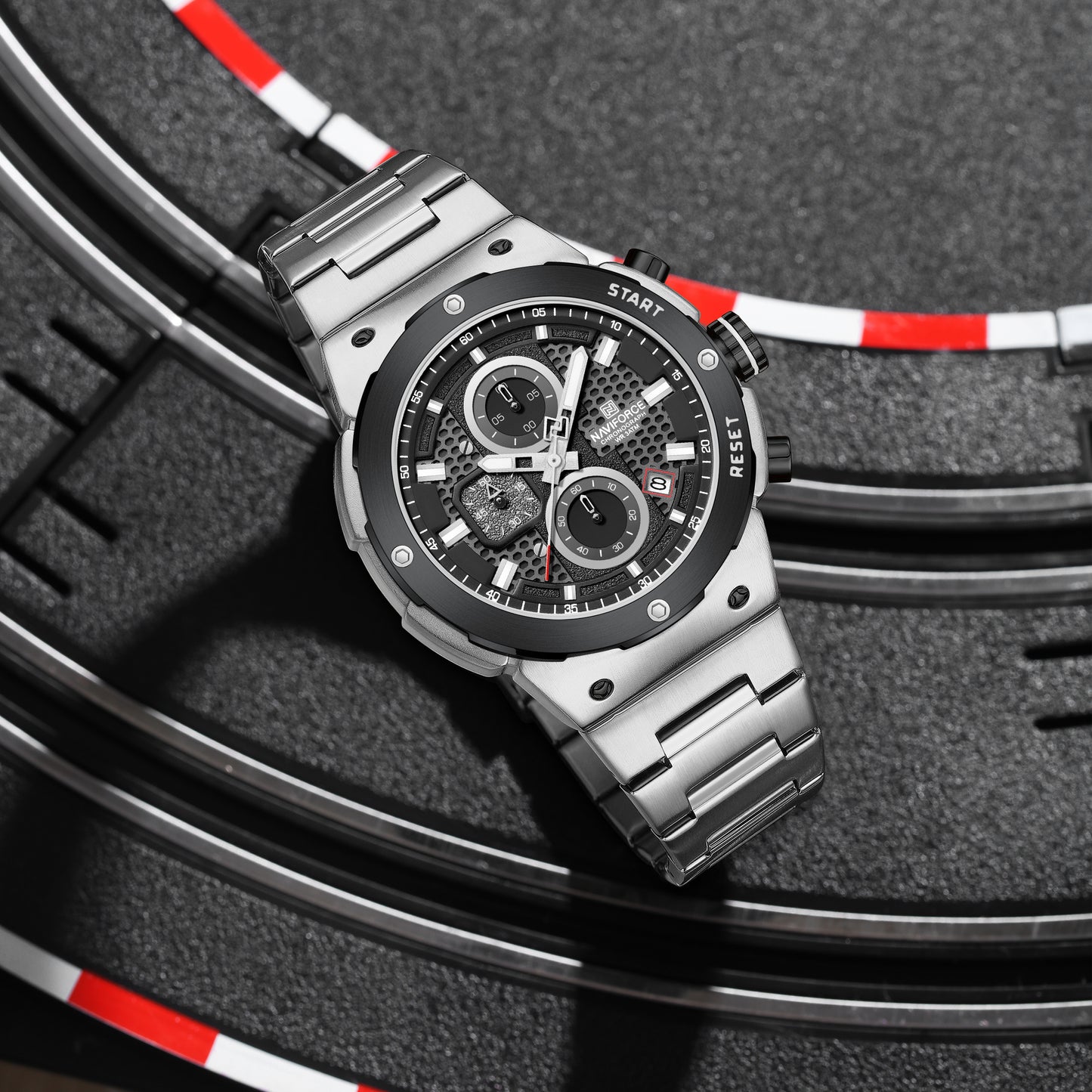 Reloj Naviforce Hombre Platedo Negro NF8072-PLNE
