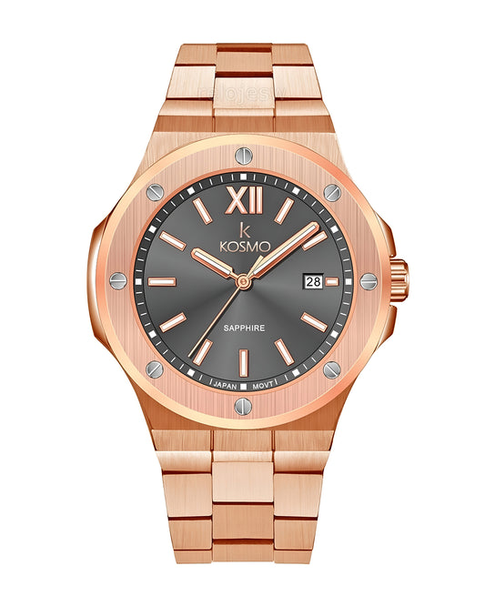Reloj Kosmo Hombre Oro Rosa K-501-ORNE