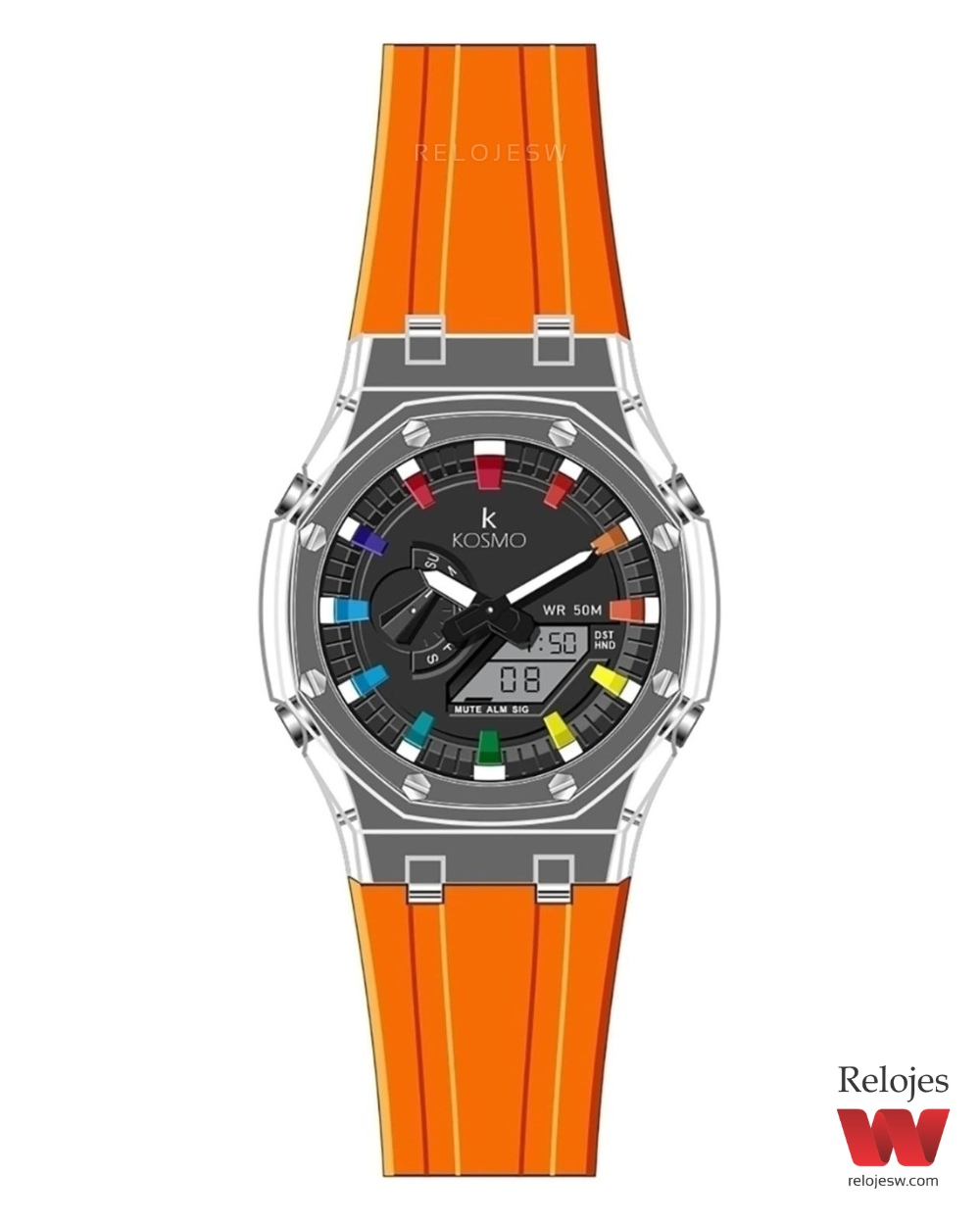 Reloj Kosmo Hombre K4010 Naranja