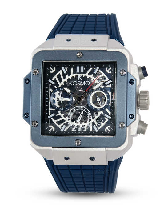 Reloj Kosmo Hombre Azul Plateado K4200G-AZPL