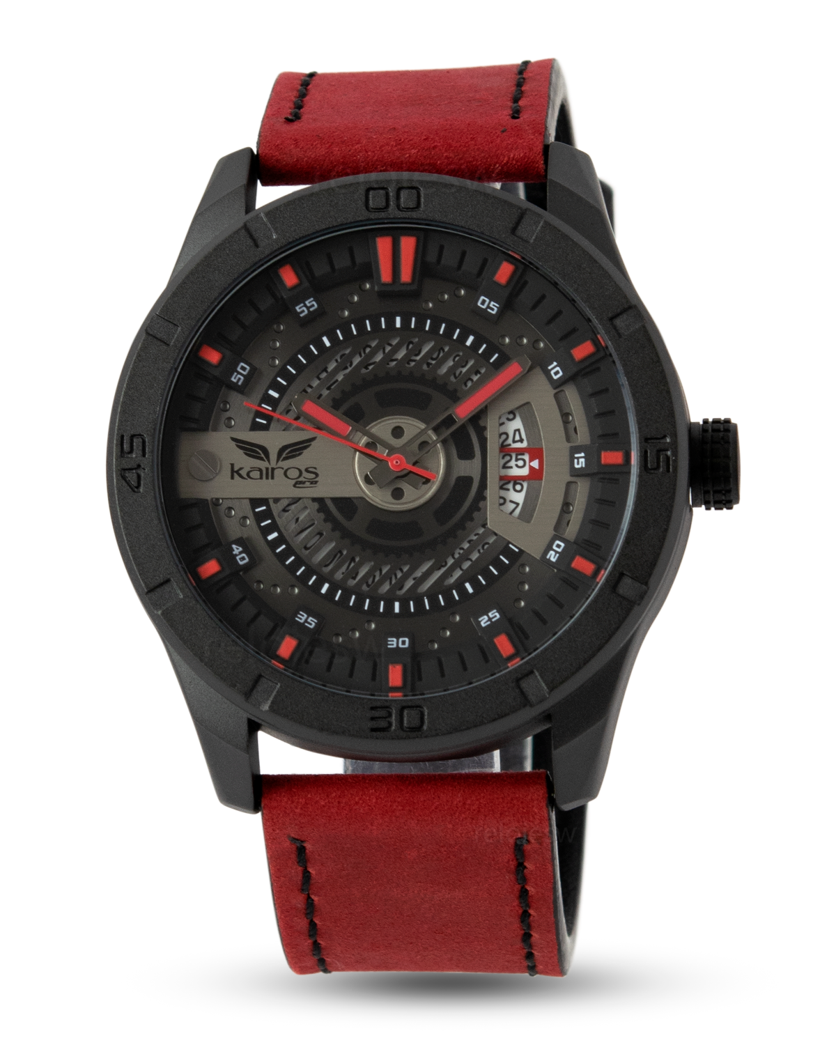 Reloj Kairos Hombre Rojo Negro KP8301-1