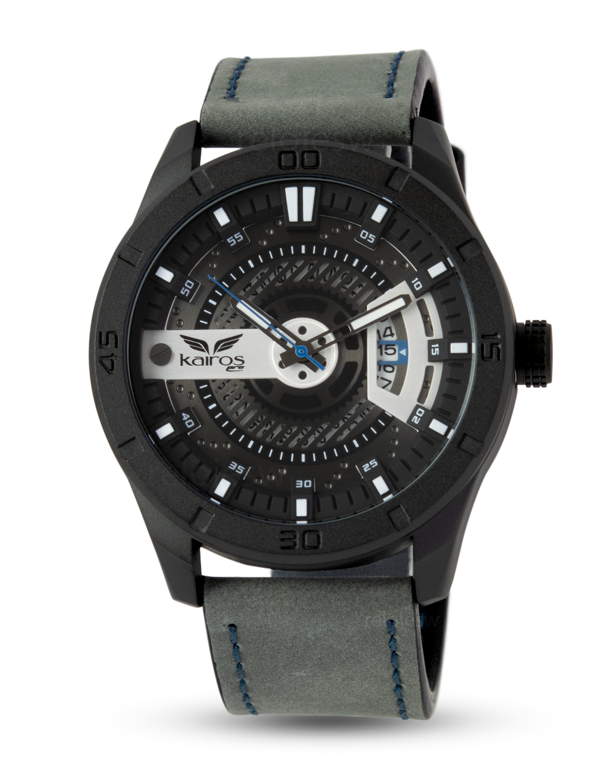 Reloj Kairos Hombre Gris Negro KP8301-4