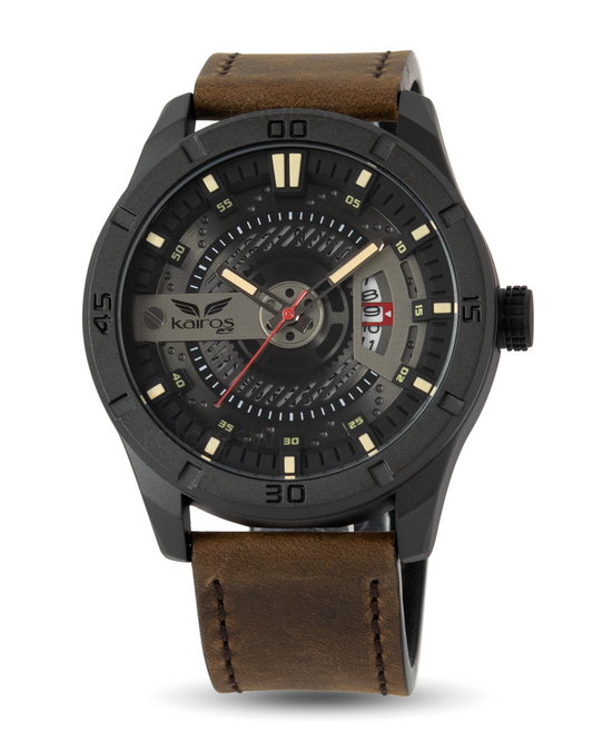 Reloj Kairos Hombre Marrón Negro KP8301-8