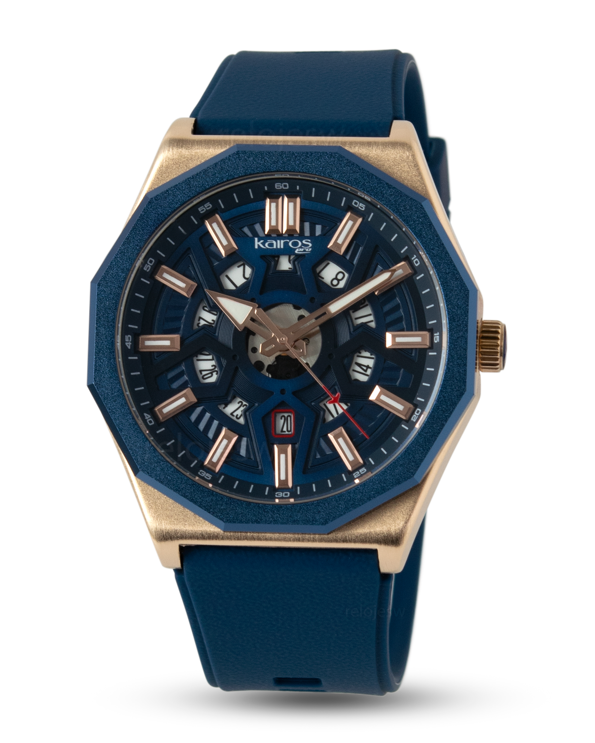 Reloj Kairos Hombre KP8437-3 Azul Oro Rosa