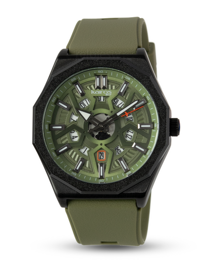 Reloj Kairos Hombre Verde Negro KP8437-4