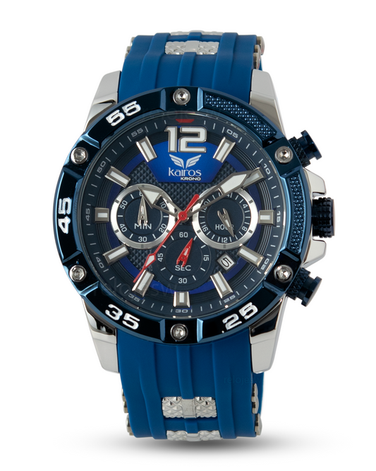 Reloj Kairos Hombre Azul Plateado KR0349G-1