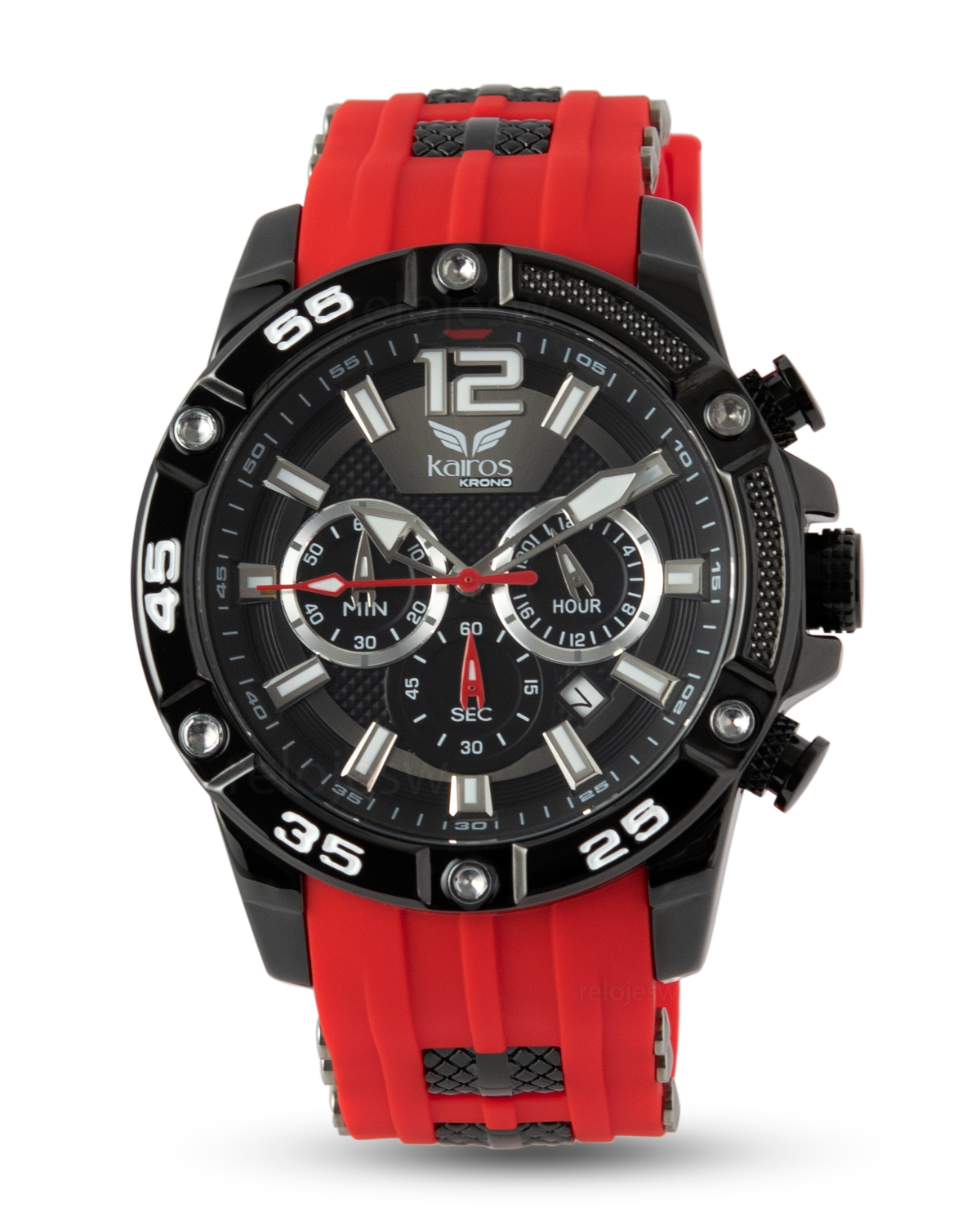 Reloj Kairos Hombre Rojo Negro KR0349G-4