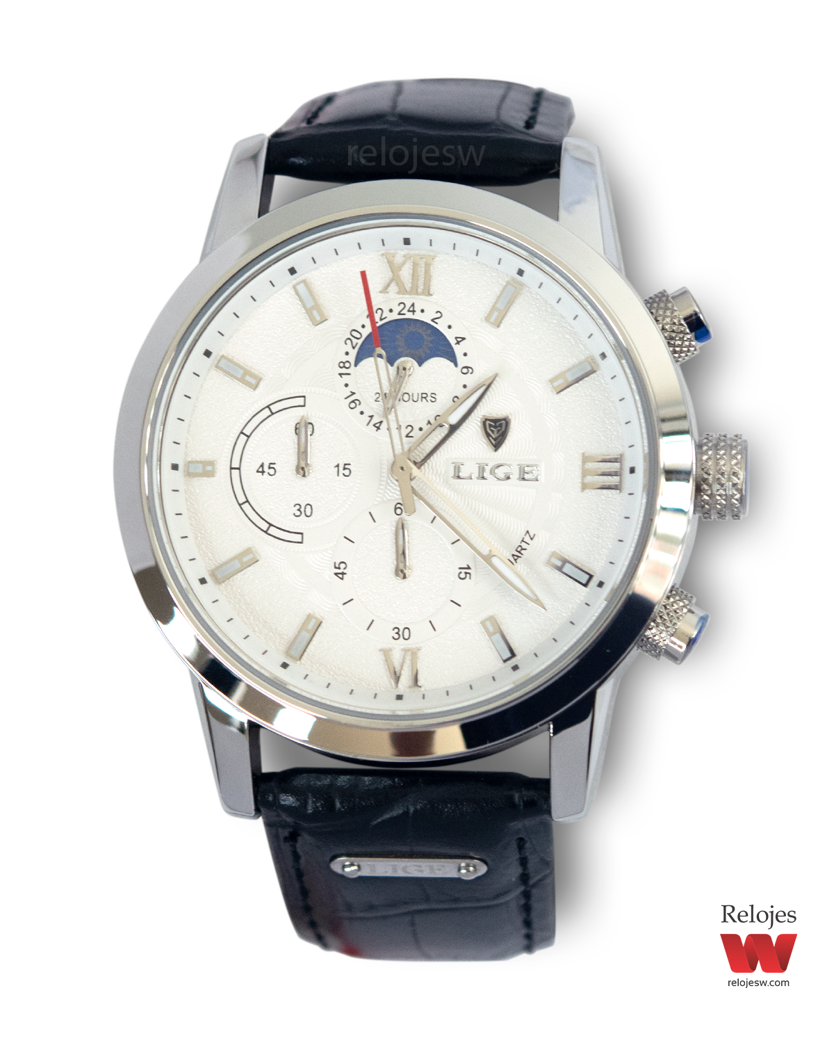 Reloj Lige Hombre LG8932 Negro Plateado