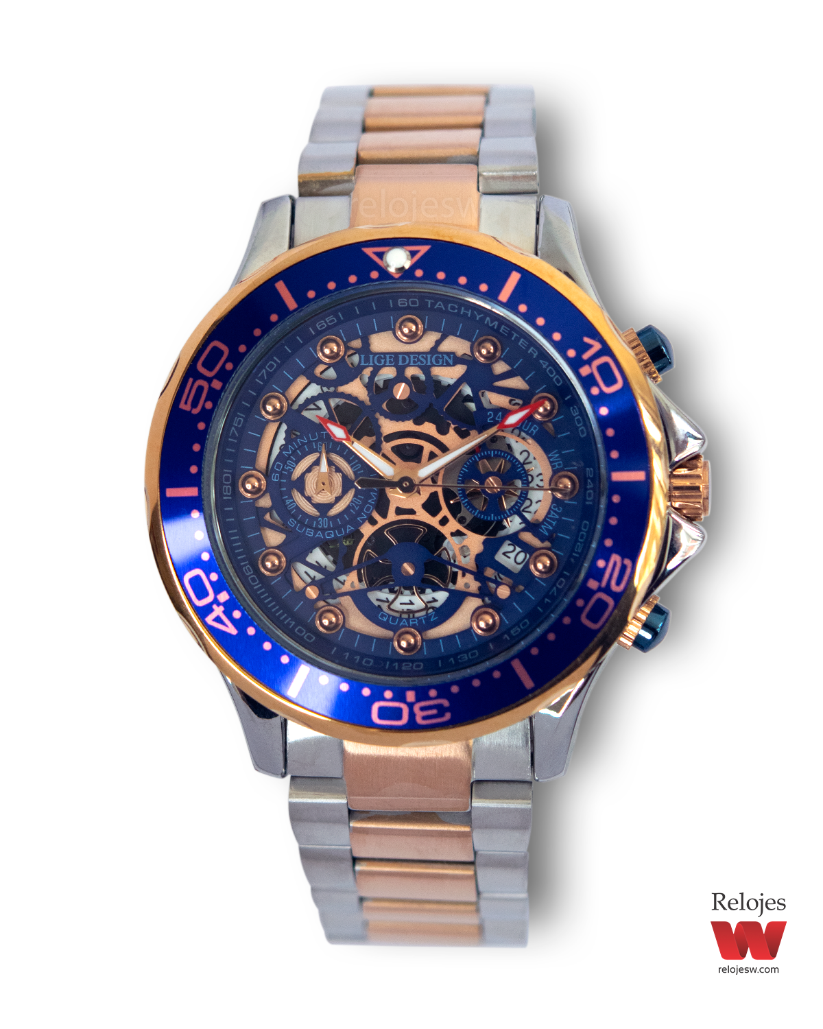Reloj Lige Hombre LG8948B Bicolor Azul