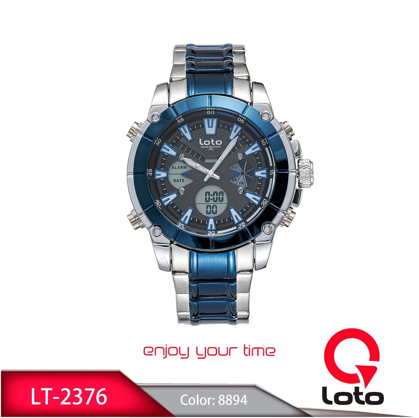 Reloj Loto Hombre Azul Plateado LT-2376-AZPL