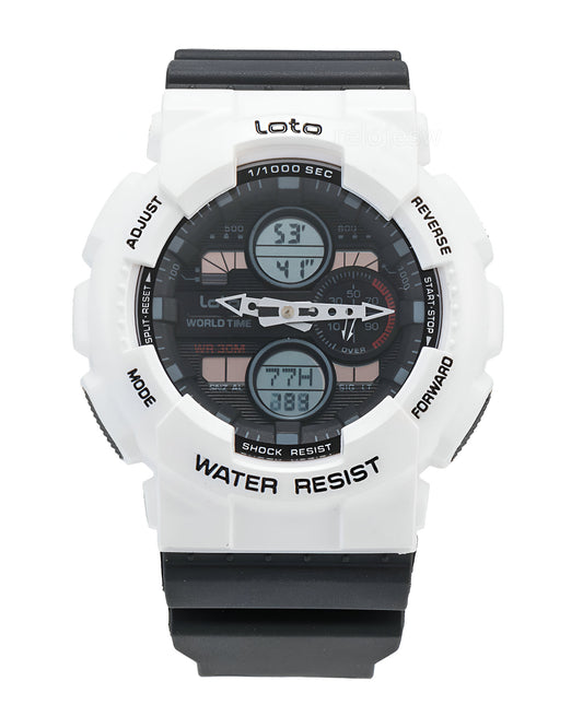 Reloj Loto Hombre Negro Blanco LT-2399-NEBL