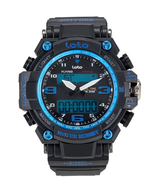 Reloj Loto Hombre Negro Azul LT-2403-NEAZ