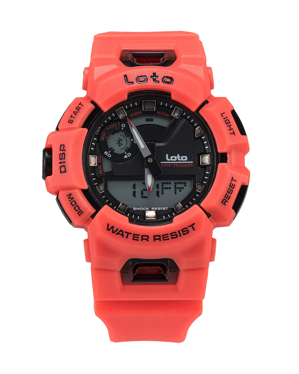 Reloj Loto Hombre Naranja Negro LT-2405-NA