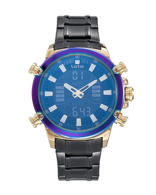 Reloj Loto Hombre Negro Dorado LT-2406-NEDO