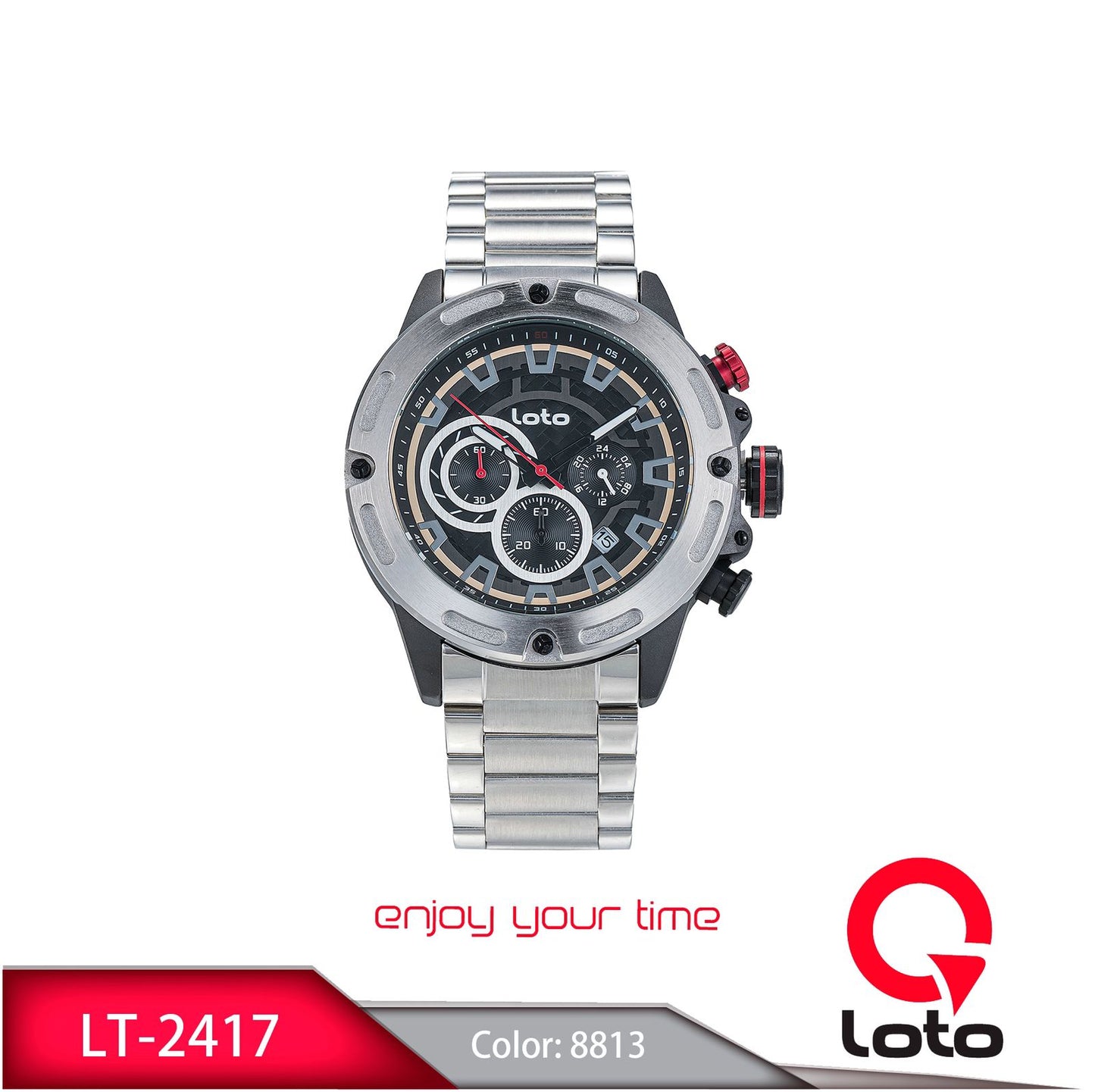 Reloj Loto Hombre Plateado LT-2417-PLPL