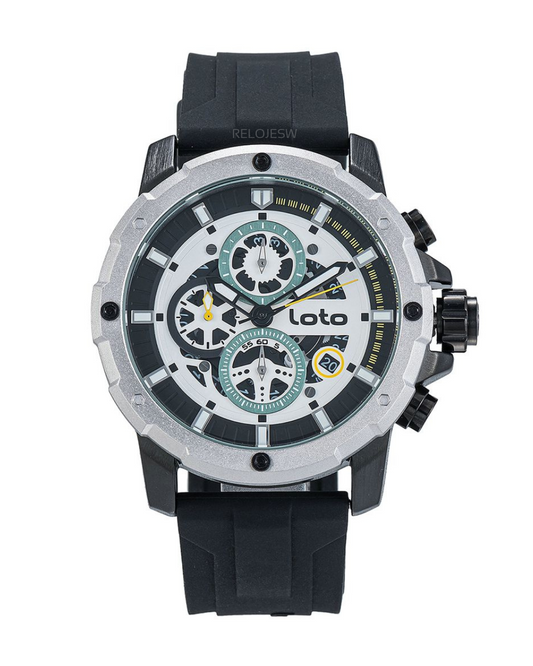 Reloj Loto Hombre Negro Plateado LT-2418-NENE