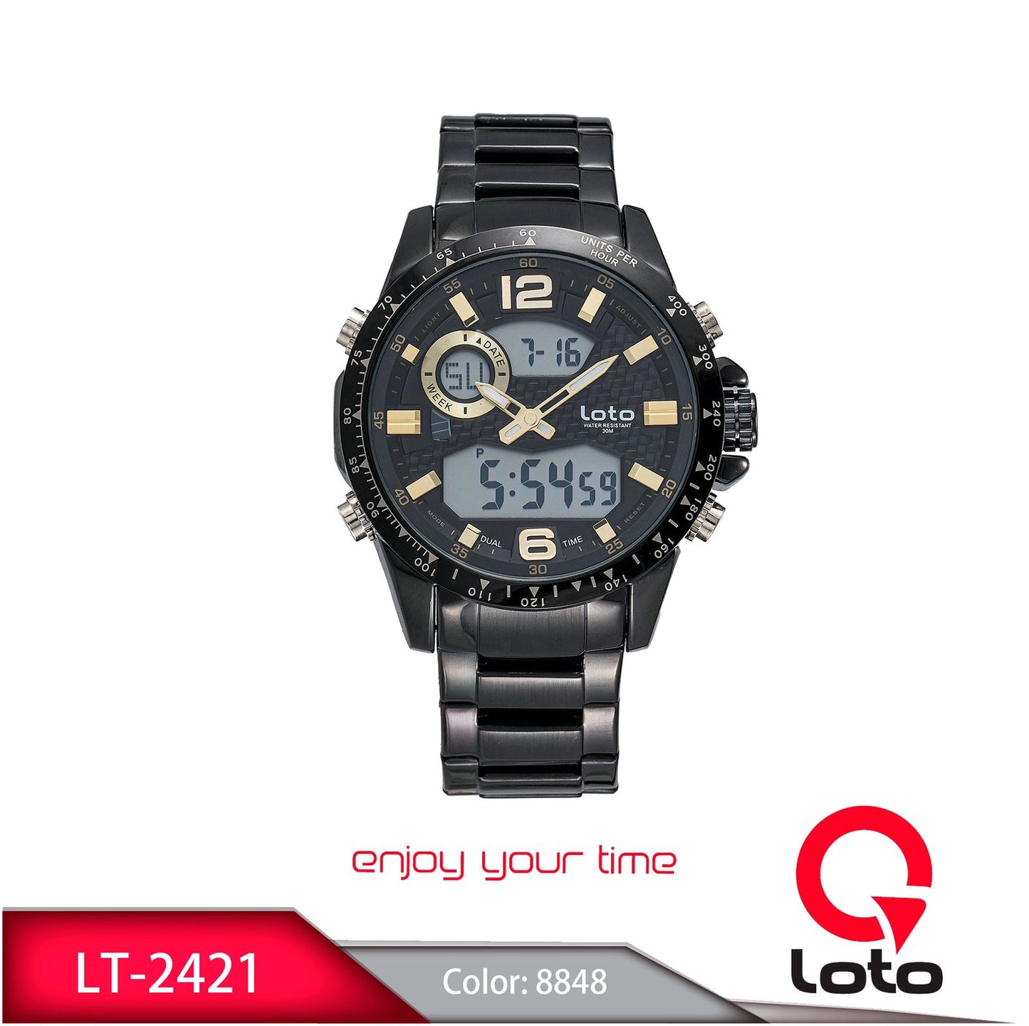 Reloj Loto Hombre Negro LT-2421-NEDO