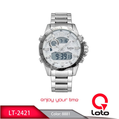 Reloj Loto Hombre Plateado LT-2421-PLBL