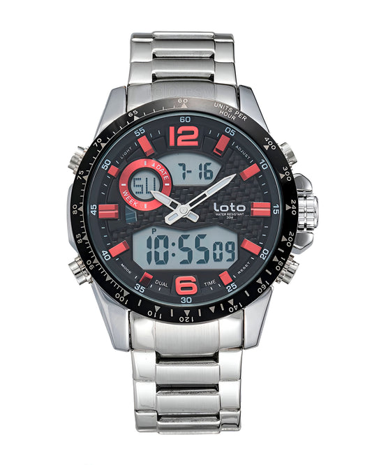 Reloj Loto Hombre Plateado LT-2421-PLRO