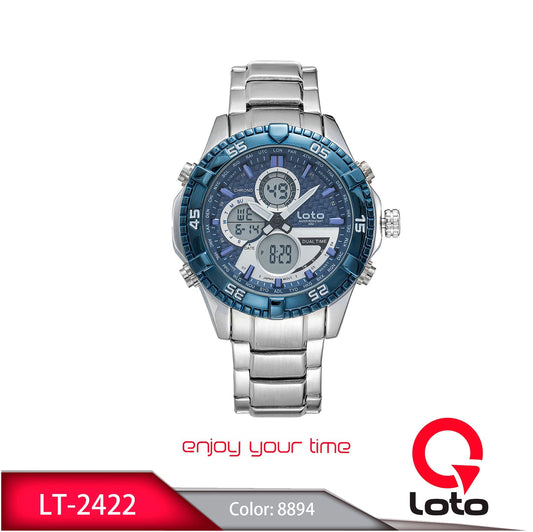 Reloj Loto Hombre LT-2422 Plateado Azul