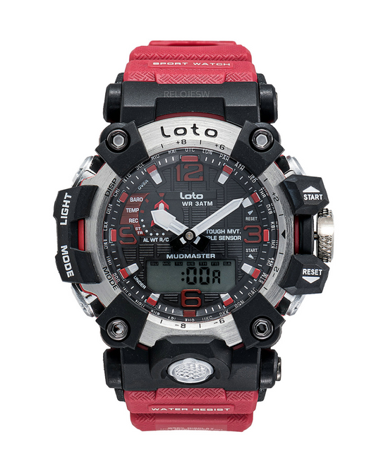 Reloj Loto Hombre Rojo Negro LT-2423-RONE