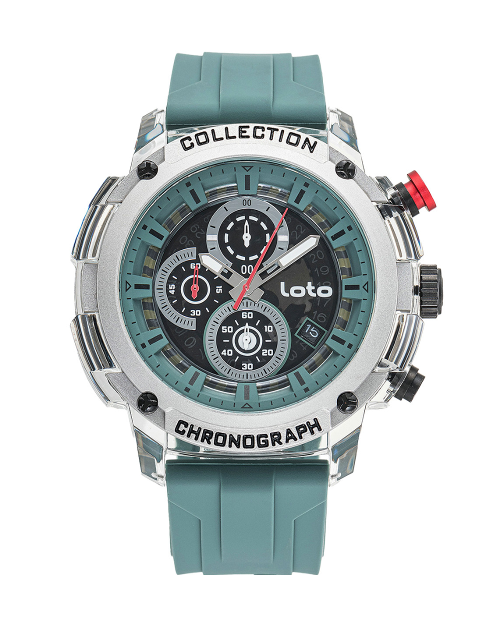 Reloj Loto Hombre Verde Plateado LT-2434-TU