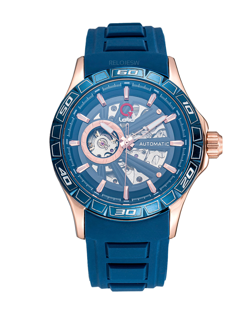 Reloj Loto Hombre Azul Oro Rosa LT-2501S-AZOR