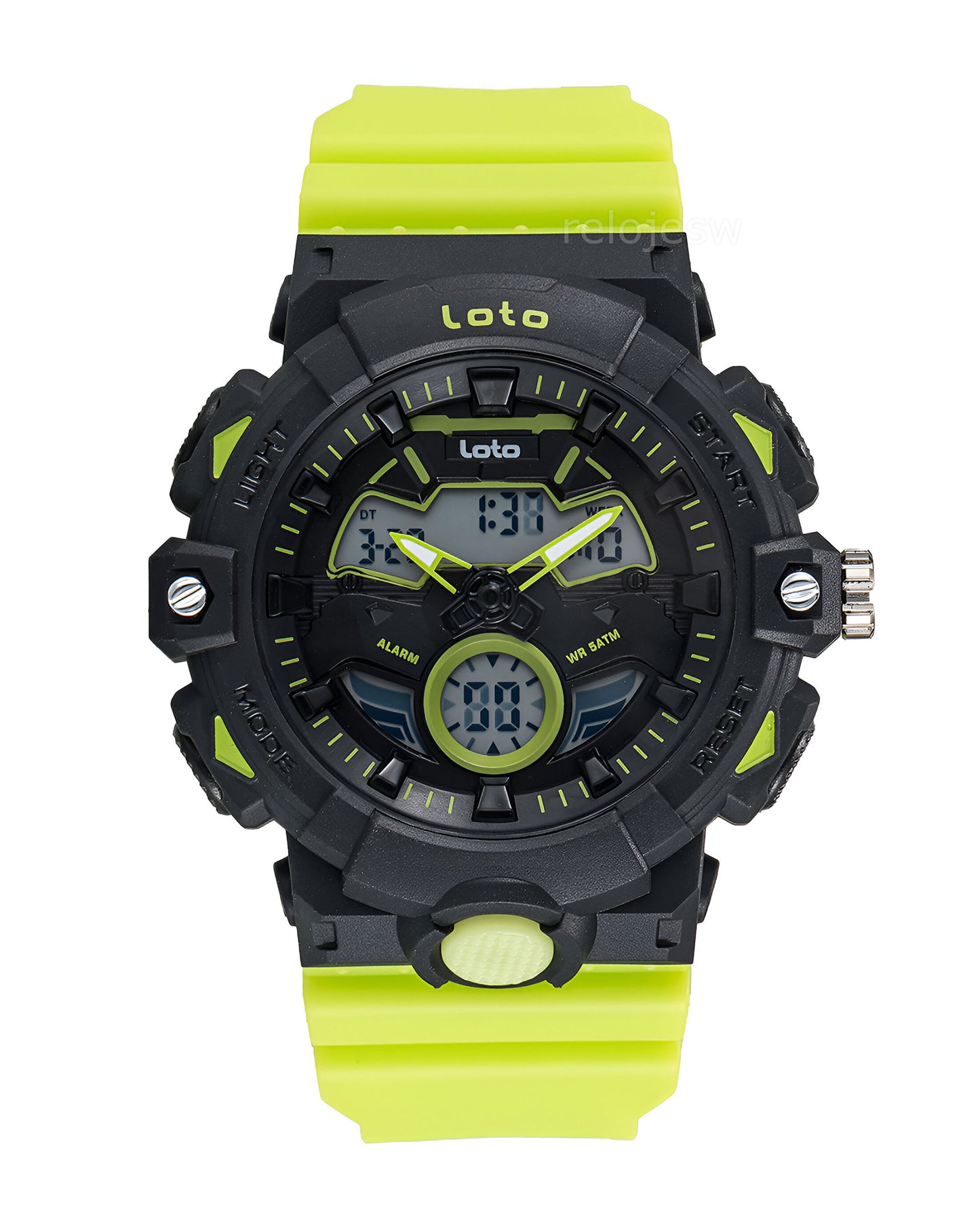 Reloj Loto Hombre Verde Negro LT-2503-VENO