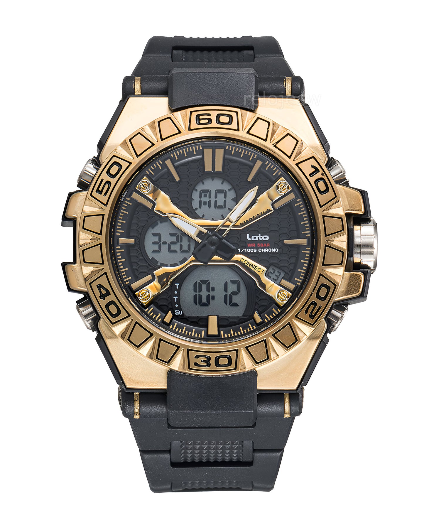 Reloj Loto Hombre Negro Dorado LT-2508-NEDO