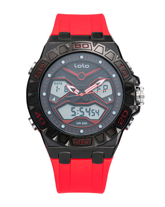 Reloj Loto Hombre Rojo LT-2520-RONE
