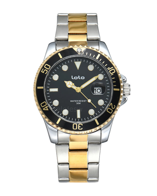 Reloj Loto Hombre Plateado y Dorado LT-2526-BINE