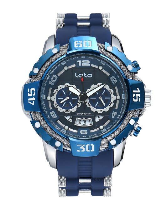 Reloj Loto Hombre Original Azul LT-2544-AZPL