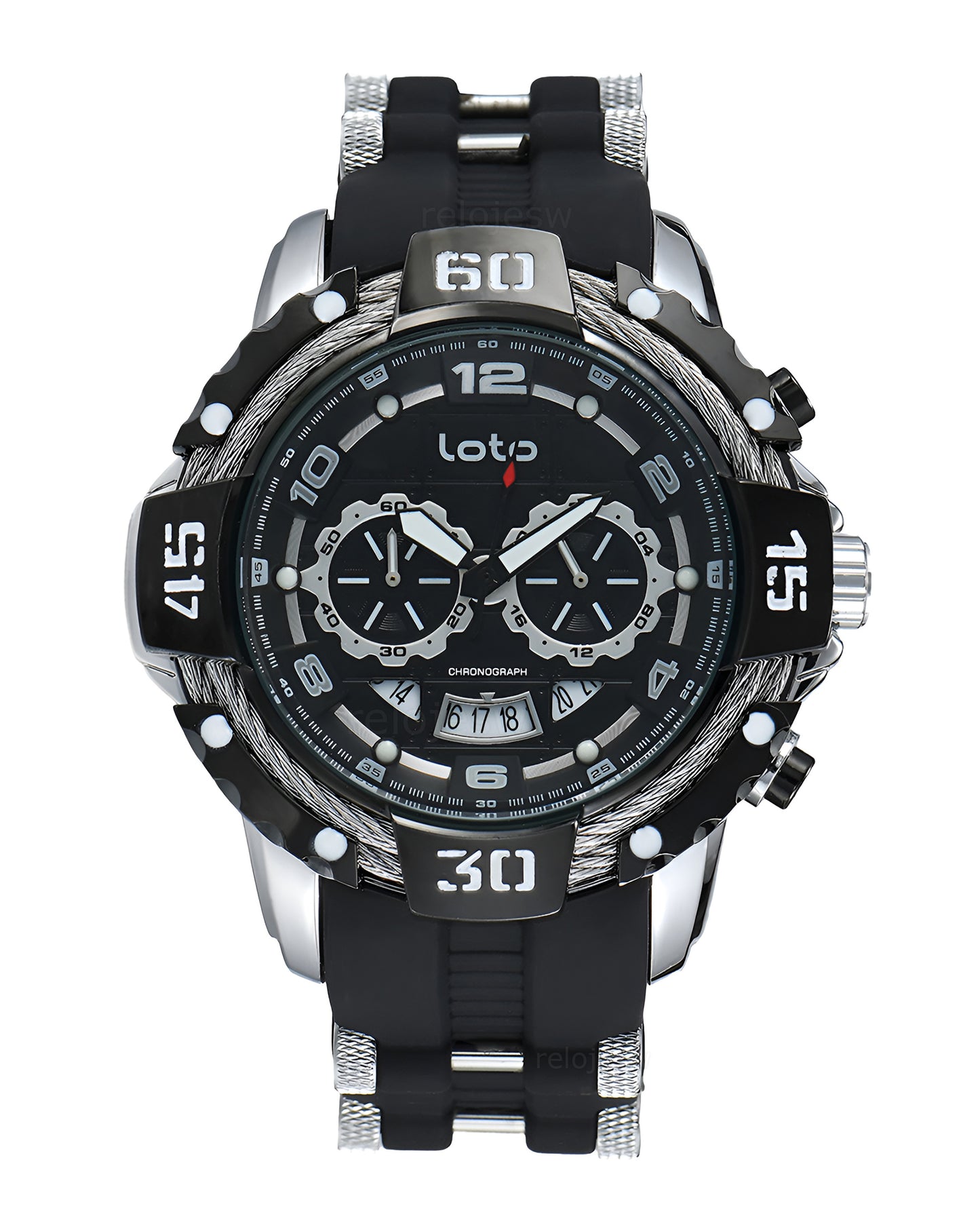 Reloj Loto Hombre Original Negro LT-2544-NEPL