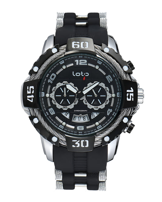 Reloj Loto Hombre Original Negro LT-2544-NEPL