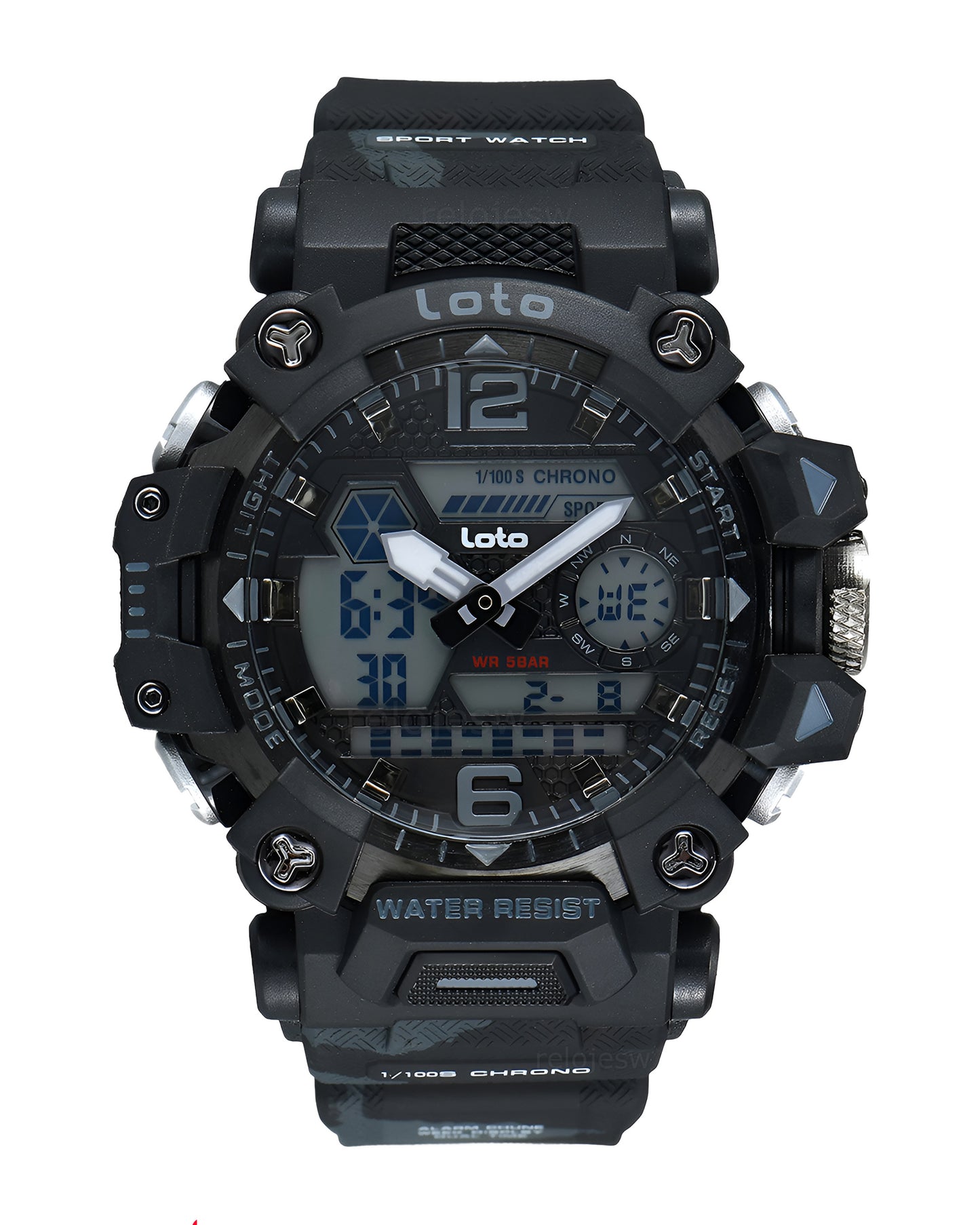 Reloj Loto Hombre Original Negro LT-2571-NENE