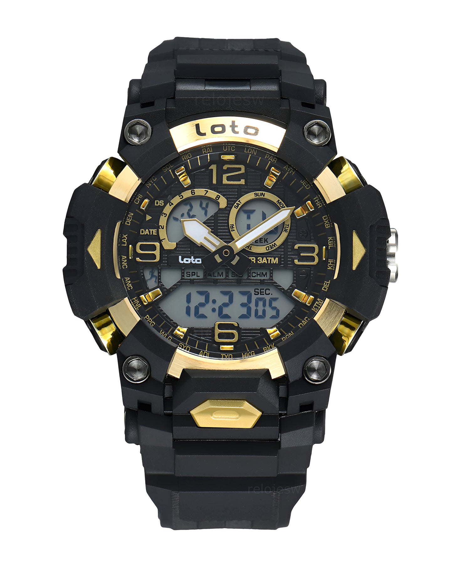 Reloj Loto Hombre Original Negro LT-2574-NEDO